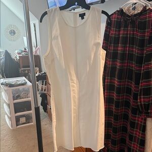 J. Crew Ivory Sleeveless Mini Dress